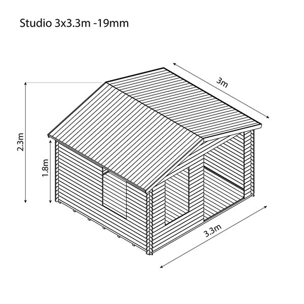 Studio log cabin