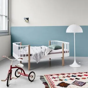 White and oak junior bed from oliver