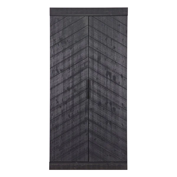 Black scandinavian style wardrobe