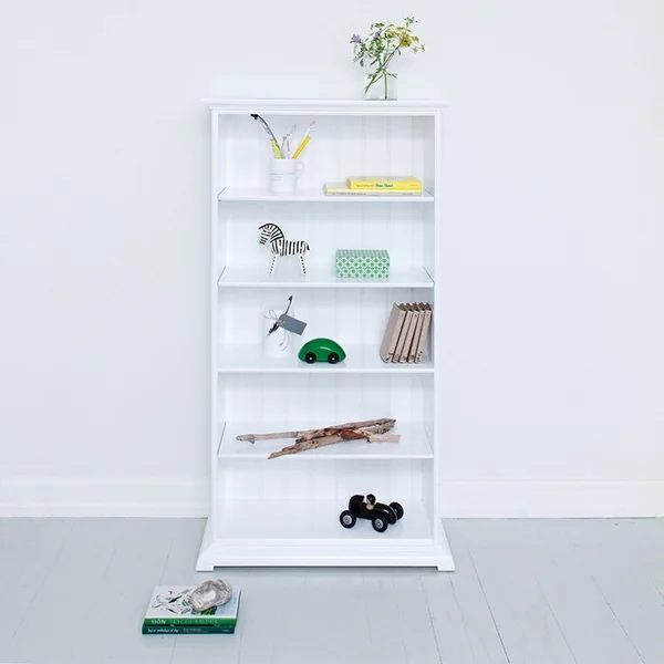 Childrens cabinet storage book shelf white oliver furnitureb