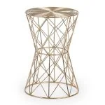 Contemporary style shiny brass table