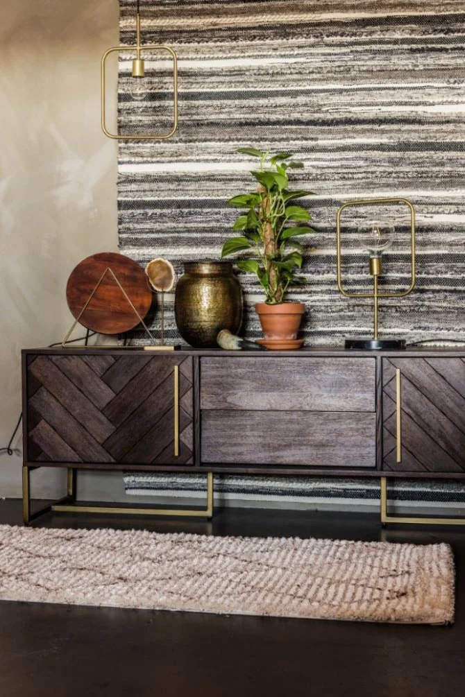 Dutchbone class herringbone sideboard