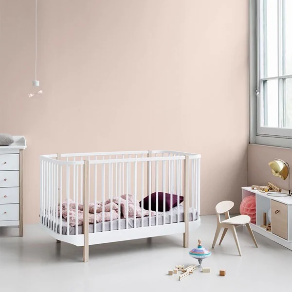 Oak and white oliver furniture cot bed