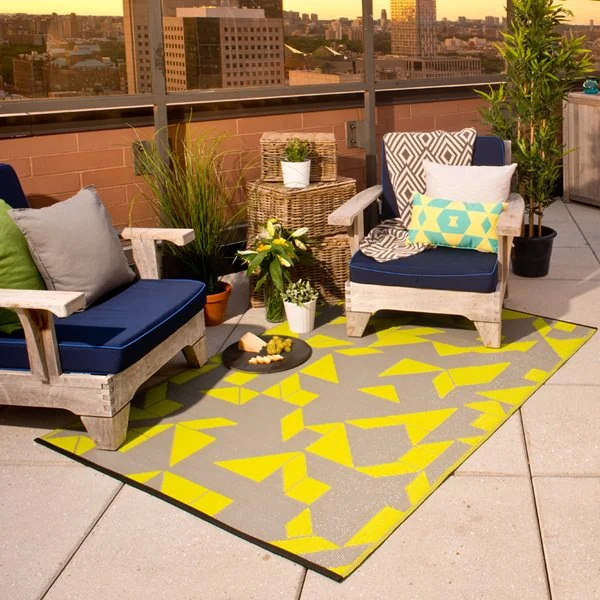 Santa cruz rug lime grey