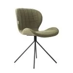 Stylish green upholstered dining chair