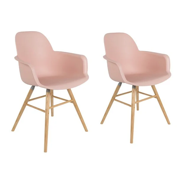 Albert kuip dusty pink armchairs