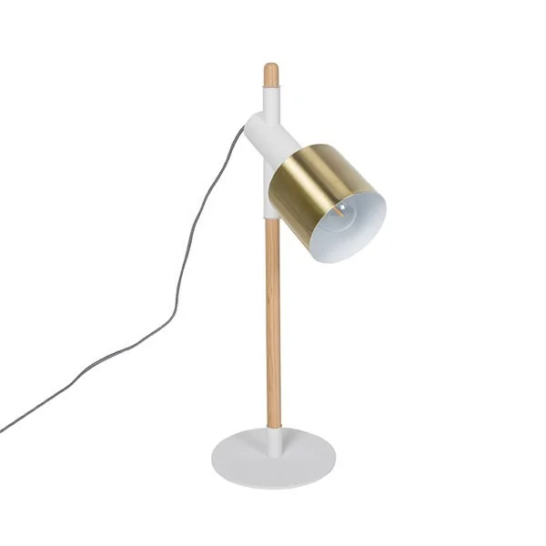 Contemporary white and gold table lamp