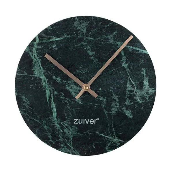 Green marble wall clock