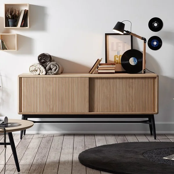Hendrix textured wood sideboard