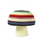 Kids mushroom pouffe stripes