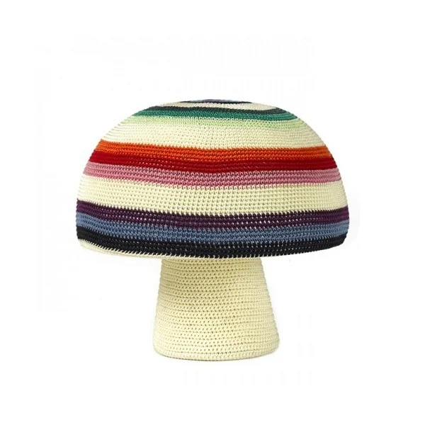 Kids mushroom pouffe stripes