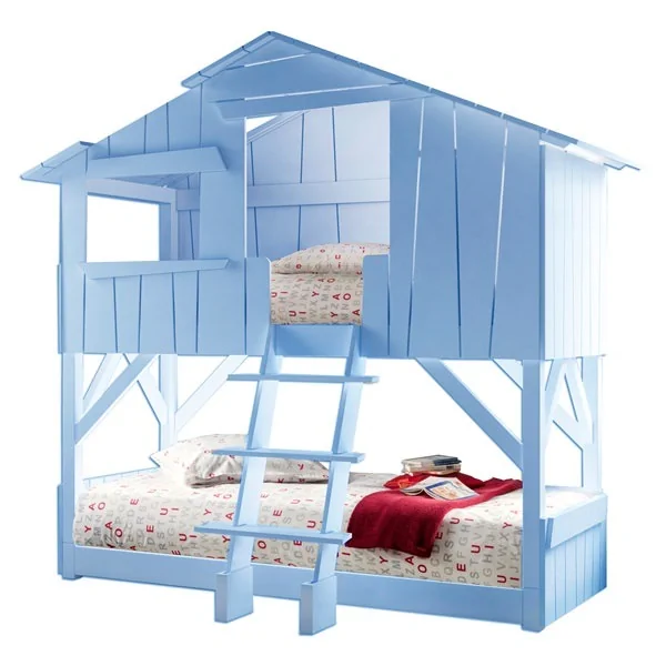 Azure blue tree house cutout hires