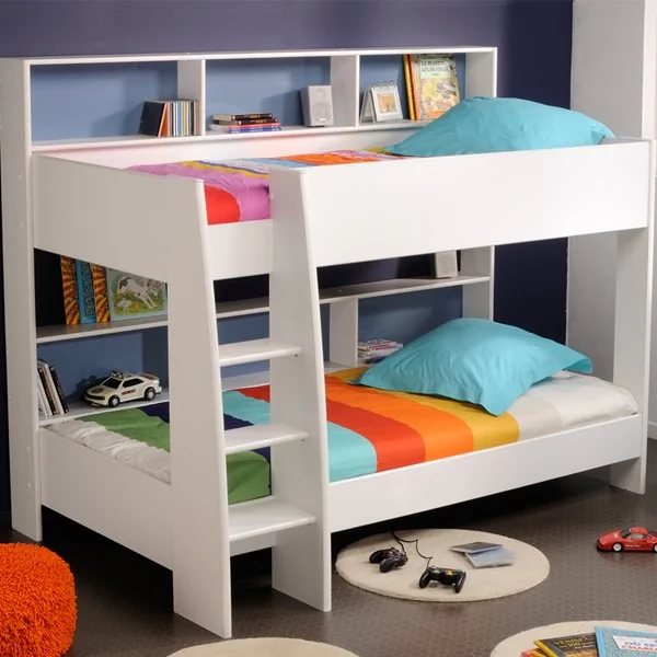 Kids tam tam bunk bed in blue and white