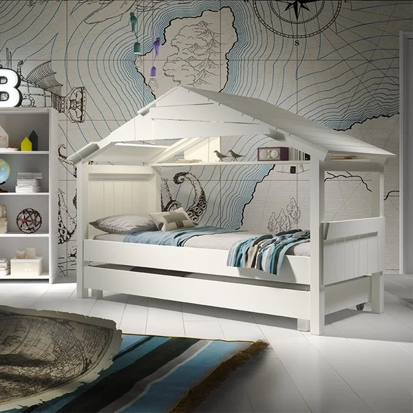 Mathy by bols single treehouse themed kids bed with storage