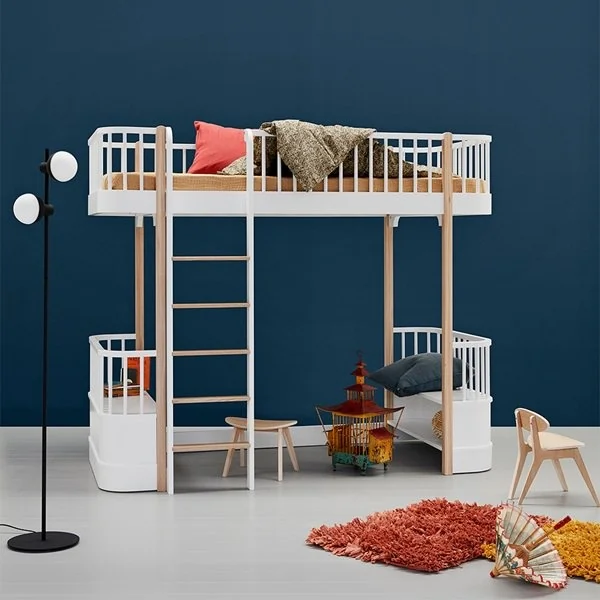 Oliver furniture white and oak loft bed