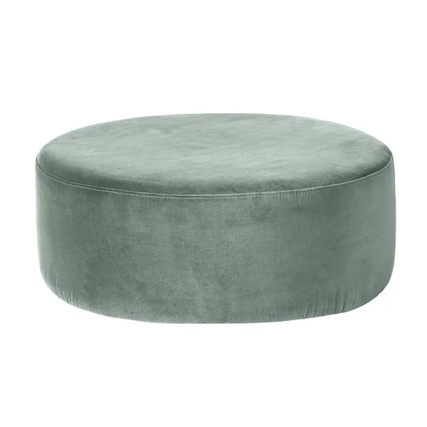 Wind velvet upholstered pouf in chinois green