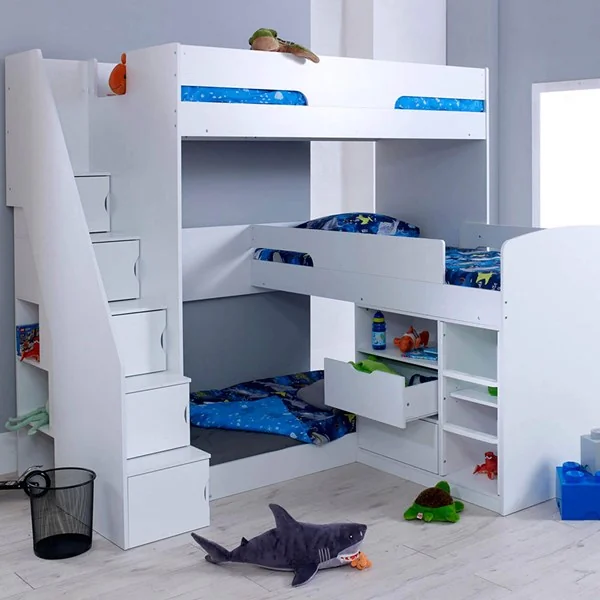 Flair furnishings oscar triple kids bunk bed