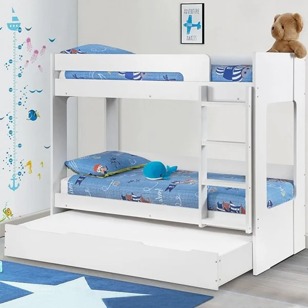 White ellie bunk bed for kids from julian bowen