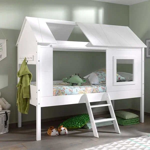 Charlotte childrens house bed in white