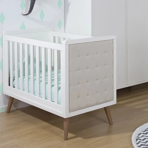 Kids retro rio white baby crib