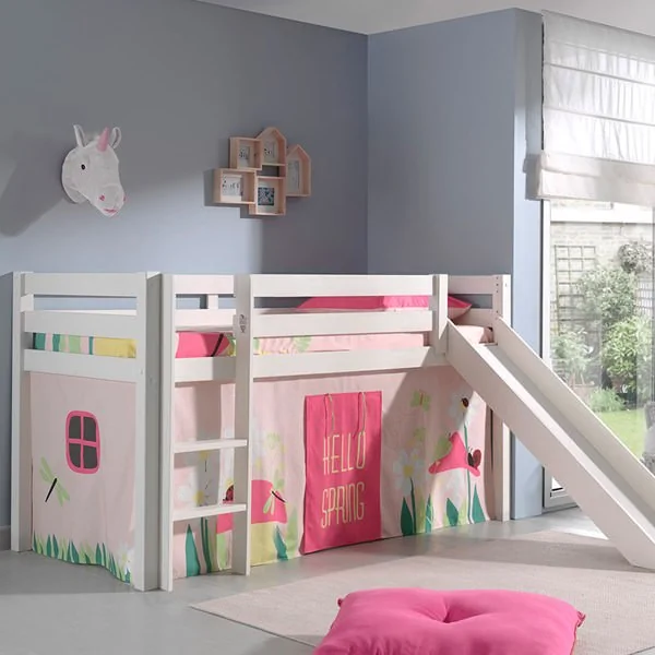 Pino mid sleeper with slide spring curtain
