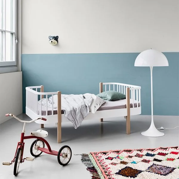 White and oak junior bed from oliver