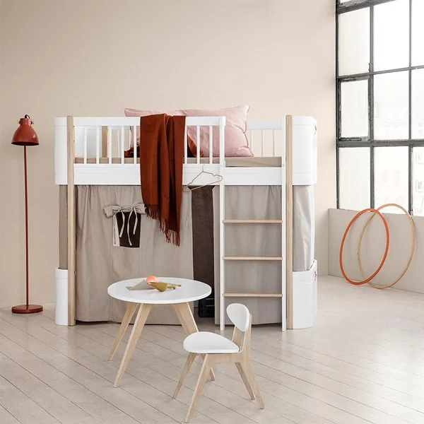 White and oak mini plus loft bed from oliver