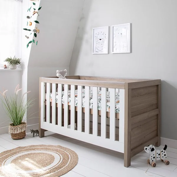 Tutti bambini modena cot bed in white and oak effect