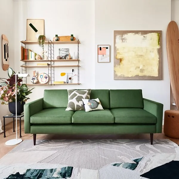 Velvet 3 seater sofa model 1 from swyft