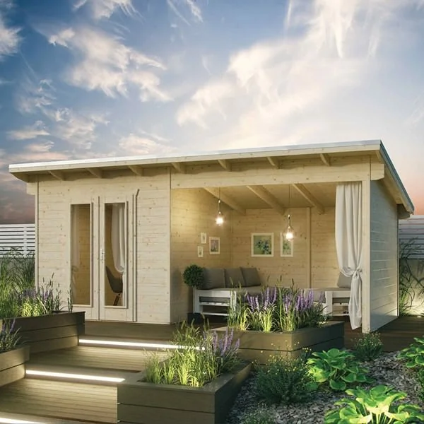 Rowlinson wooden garden log cabin