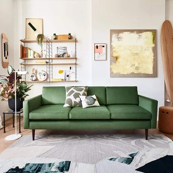 Velvet 3 seater sofa model 1 from swyft