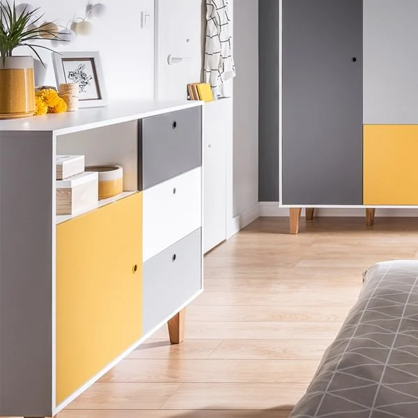 Bedroom storage cabinet with drawers