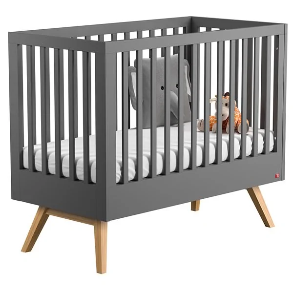 Nature dark grey cotbed