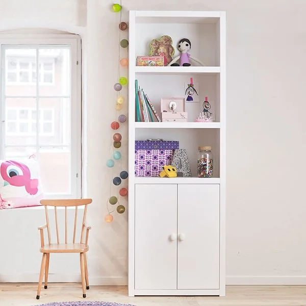 Lifetime tall bookcase for kids in white