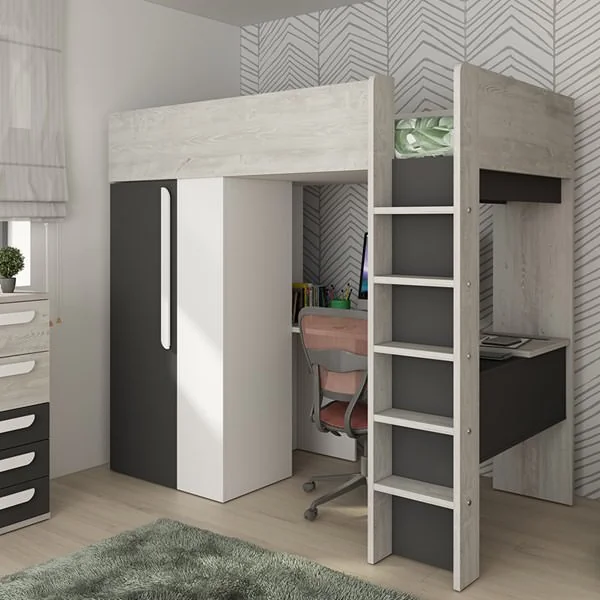 Mont blanc high sleeper bed with storage