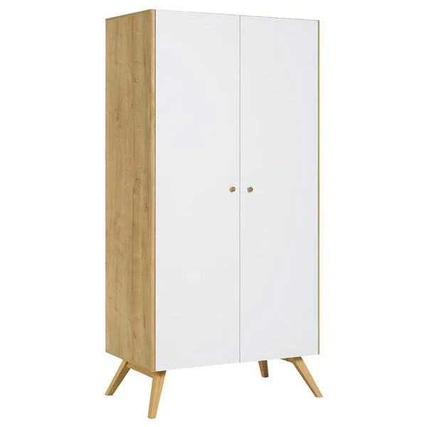 Nature wardrobe with two doors in white