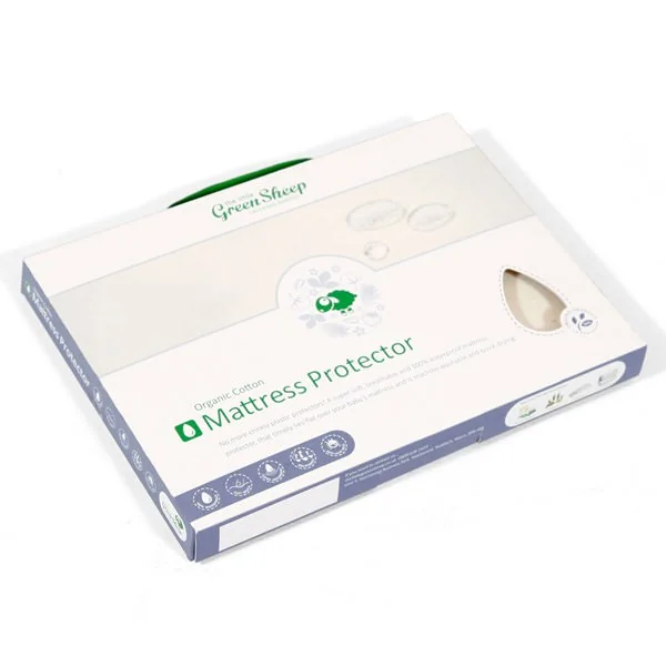 Baby crib mattress protector little green sheep