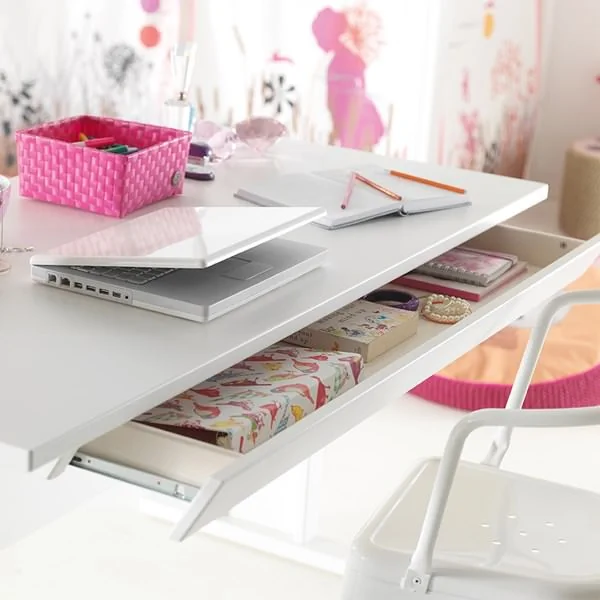 Childrens lifetime stylish height adjusting desk with drawer