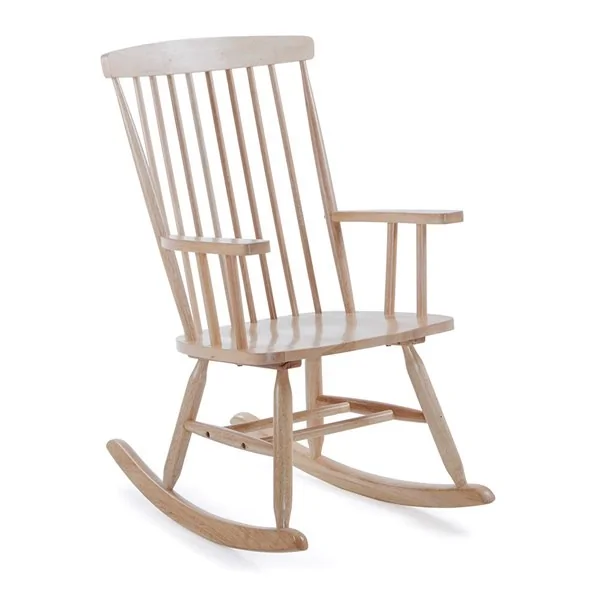 Natural rubberwood terence rocking chair