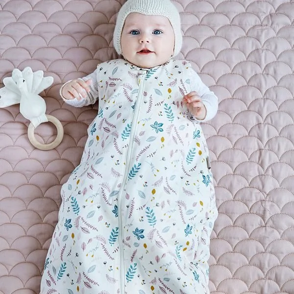 Organic cotton babies tog sleeping bag with zip