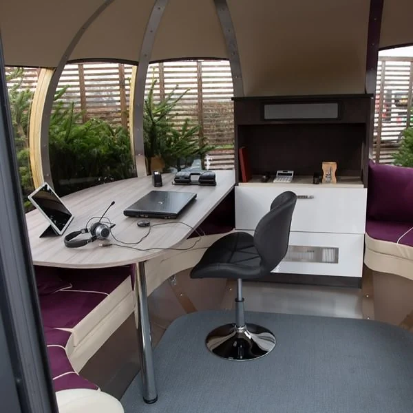Ornate garden home office pod