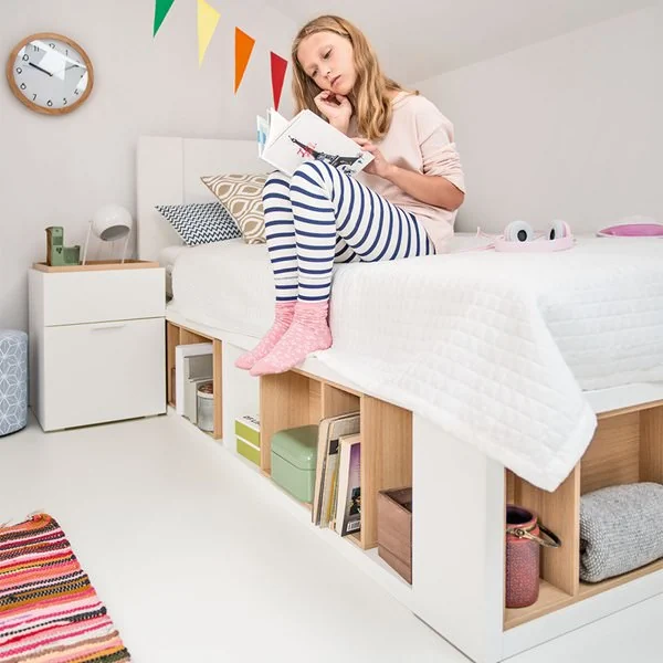 4 you white single bed