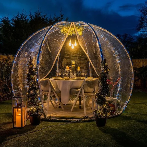 Astreaa outdoor dining pod with lighting