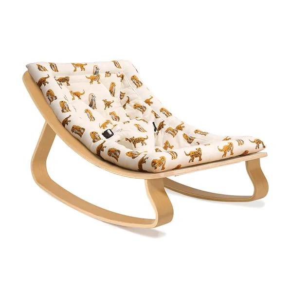 Levo baby rocker with jaguar patterned cushion