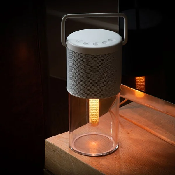 Mantle wireless speaker with light