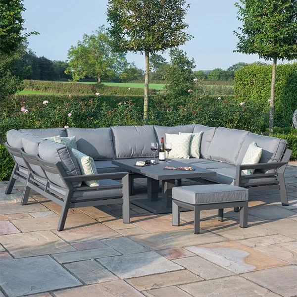 York shape RT outdoor dining set