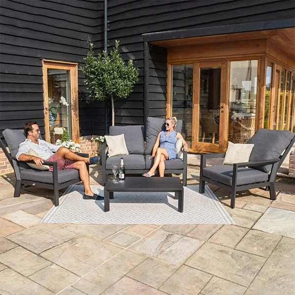 Reclining chairs and 2 seat sofa set with coffee table