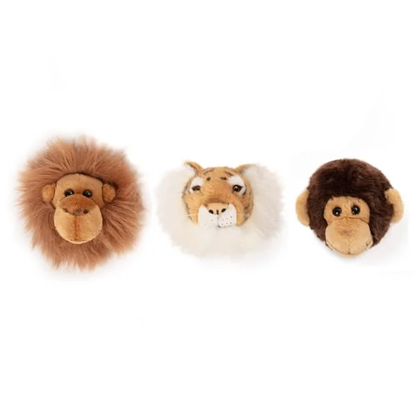 Wild and soft mini animal wall head kids bedroom accessories