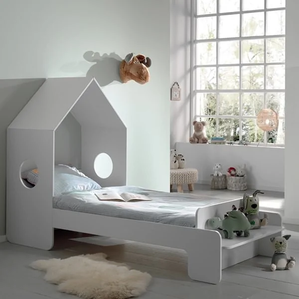 Casami single house bed in white