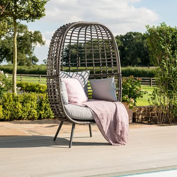 Maze rattan riviera garden chair in grey